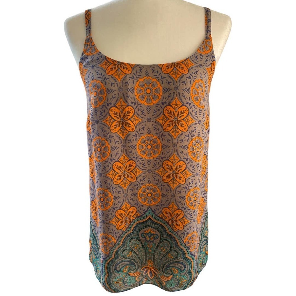 Cabi Women’s Arabesque Cami Tank Top Floral Paisley Size XS Boho